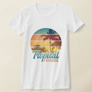 Tropische paradijspalmen t-shirt