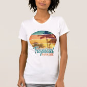 Tropische paradijspalmen t-shirt (Voorkant)