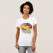 Tropische paradijspalmen t-shirt (Voorkant volledig)