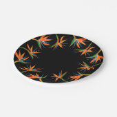 Tropische Paradijsvogel Botanische Bloemmotief Papieren Bordje (Gekanteld)