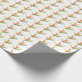 Tropische paradijsvogel cadeaupapier (Hoek)