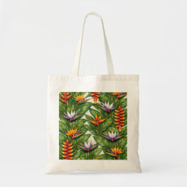 Tropische Paradijsvogel en Heliconia Bloemen Tote Bag