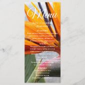 Tropische Paradijsvogel Floral bruiloft diner Menu (Voorkant)