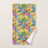 Tropische paradijsvogel & orchidee zomertuin bad handdoek (Handdoek)