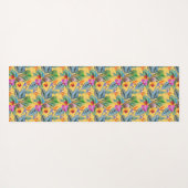 Tropische paradijsvogel & orchidee zomertuin yogamat (Achterkant (horizontaal))