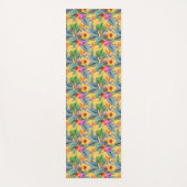 Tropische paradijsvogel & orchidee zomertuin yogamat (Voorkant)