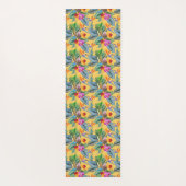 Tropische paradijsvogel & orchidee zomertuin yogamat (Achterkant)