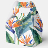 Tropische Paradijsvogel patroon Bedankdoosjes (Voorkant)