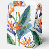 Tropische Paradijsvogel patroon Bedankdoosjes (Open)