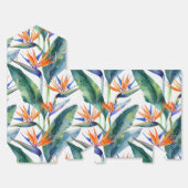 Tropische Paradijsvogel patroon Bedankdoosjes (Ongevouwen)