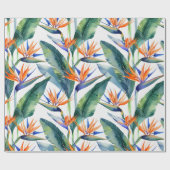 Tropische Paradijsvogel patroon Cadeaupapier (Vlak)