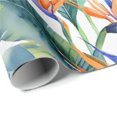 Tropische Paradijsvogel patroon Cadeaupapier (Rol Hoek)