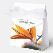 Tropische Paradijsvogel Plant Floral Wedding Bedankdoosjes (Voorkant)