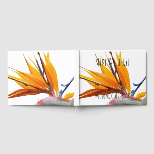 Tropische Paradijsvogel Plant Floral Wedding Gastenboek (Volledig)