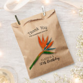 Tropische Paradijsvogel Watercolor Bloem Bedankzakje (Geknipt)