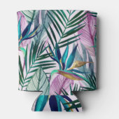 Tropische paradijsvogel, waterverf blikjeskoeler (Achterkant)