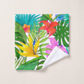Tropische paradijzen en Flora - Monogram Bad Handdoek (Wasdoekje)