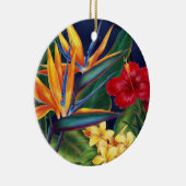 Tropische paradijzensierplanten keramisch ornament (Rechts)