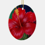 Tropische paradise Hibiscus Ornaments Keramisch Ornament (Rechts)