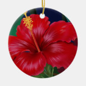 Tropische paradise Hibiscus Ornaments Keramisch Ornament (Voorkant)