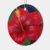 Tropische paradise Hibiscus Ornaments Keramisch Ornament (Links)