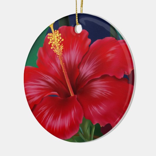 Tropische paradise Hibiscus Ornaments Keramisch Ornament (Links)