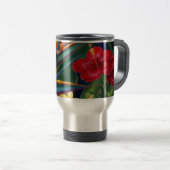 Tropische paradise Hibiscus Travel Mug Reisbeker (Voorkant rechts)