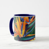 Tropische paradise Mok van de marine met twee toni (Voorkant links)