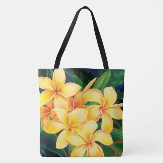 Tropische Paradise Plumeria Hawaiian Beach tas (Voorkant)