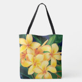 Tropische Paradise Plumeria Hawaiian Beach tas (Achterkant)