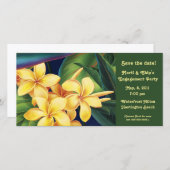 Tropische paradise Plumeria Invite & fotokaart (Voorkant / Achterkant)