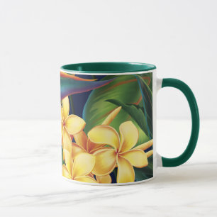 Tropische paradise Plumeria Two-Tone Hunter Mok