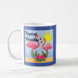 Tropische paradise roze flamingo - Klassieke Mok
