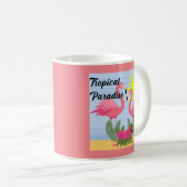 Tropische paradise roze flamingo - Klassieke Mok (Voorkant rechts)