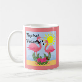 Tropische paradise roze flamingo - Klassieke Mok