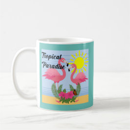 Tropische paradise roze flamingo - Klassieke Mok