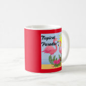 Tropische paradise roze flamingo - Klassieke Mok (Voorkant rechts)