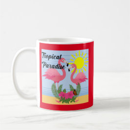 Tropische paradise roze flamingo - Klassieke Mok