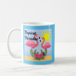 Tropische paradise roze flamingo - Klassieke Mok