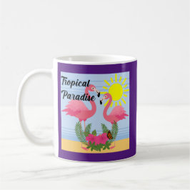 Tropische paradise roze flamingo - Klassieke Mok