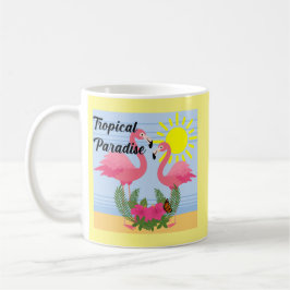 Tropische paradise roze flamingo - Klassieke Mok
