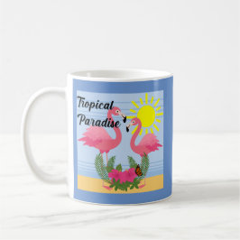Tropische paradise roze flamingo - Klassieke Mok