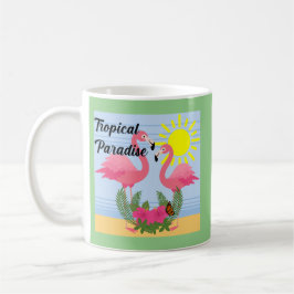 Tropische paradise roze flamingo - Klassieke Mok