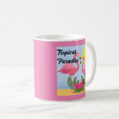 Tropische paradise roze flamingo - Klassieke Mok (Voorkant rechts)