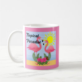 Tropische paradise roze flamingo - Klassieke Mok