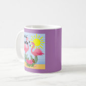 Tropische paradise roze flamingo - Klassieke Mok (Voorkant links)