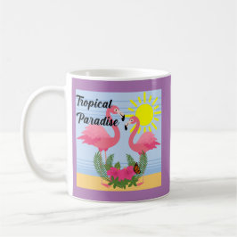 Tropische paradise roze flamingo - Klassieke Mok