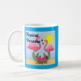 Tropische paradise roze flamingo - Klassieke Mok