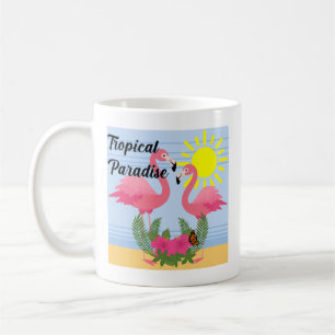 Tropische paradise roze flamingo - Klassieke Mok