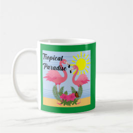 Tropische paradise roze flamingo - Klassieke Mok